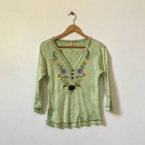 T-shirt xl “Me & Co” green embroidered